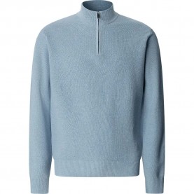Блуза Hackett Honeycomb half zip sweater - Blue (Oxford Blue) блуза,мъжки,пуловери,дамски,пуловери,hackett,honeycomb,half,zip,sweater,blue,(oxford,blue)