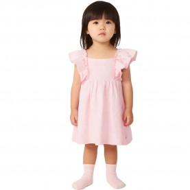 Рокля Huggies clothes 1Z2711 short sleeve dress - Pink (Barely Pink Heather) рокля,дамски,поли,и,рокли,huggies,clothes,1z2711,short,sleeve,dress,pink,(barely,pink,heather)