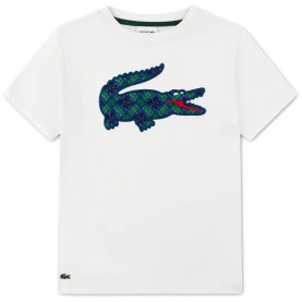 Детска тениска Lacoste kids 947305 short sleeve T-shirt - White (Farine) детска,тениска,мъжки,тениски,дамски,тениски,lacoste,kids,947305,short,sleeve,t,shirt,white,(farine)