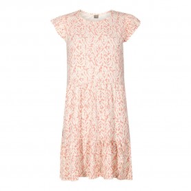 рокля,дамски,поли,и,рокли,nax,adega,short,sleeve,dress,white,(peach,whip)