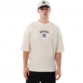 Тениска New era MLB Waffle Box New York Yankees short sleeve T-shirt - Beige (Open White) тениска,мъжки,тениски,дамски,тениски,new,era,mlb,waffle,box,new,york,yankees,short,sleeve,t,shirt,beige,(open,white)