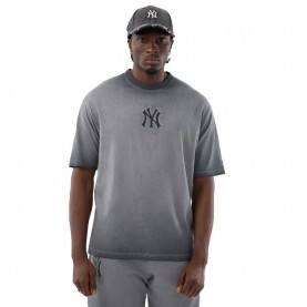 Тениска New era MLB Washed Logo New York Yankees short sleeve T-shirt - Grey (Black) тениска,мъжки,тениски,дамски,тениски,new,era,mlb,washed,logo,new,york,yankees,short,sleeve,t,shirt,grey,(black)