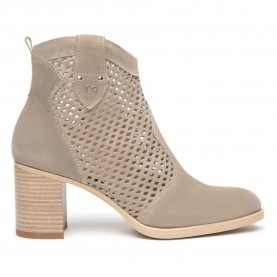Nero giardini E615110D heel booties - Beige (Crete) дамски,боти,мъжки,боти,nero,giardini,e615110d,heel,booties,beige,(crete)