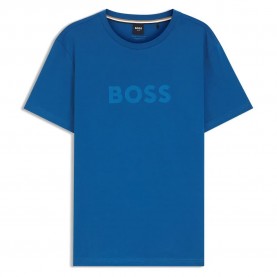 Тениска BOSS 10249533 01 short sleeve T-shirt - Blue (Open Blue) тениска,мъжки,тениски,дамски,тениски,boss,10249533,01,short,sleeve,t,shirt,blue,(open,blue)