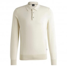 BOSS Gemello long sleeve polo - Beige / White (Open White) дамски,блузи,с,яка,мъжки,блузи,с,яка,boss,gemello,long,sleeve,polo,beige,white,(open,white)