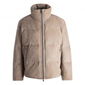 Яке BOSS Jocamp 10274633 leather jacket - Beige (Open Green) яке,мъжки,якета,дамски,якета,и,палта,boss,jocamp,10274633,leather,jacket,beige,(open,green)