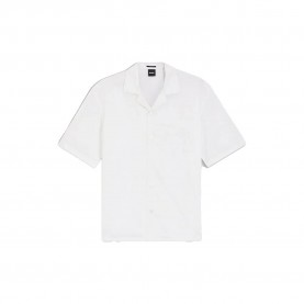 Риза с къс ръкав BOSS Lars Camp 262 10278735 short sleeve shirt - White (White) риза,с,къс,ръкав,дамски,ризи,мъжки,ризи,boss,lars,camp,262,10278735,short,sleeve,shirt,white,(white)