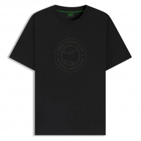 Тениска BOSS Logo short sleeve T-shirt - Black (Black) тениска,мъжки,тениски,дамски,тениски,boss,logo,short,sleeve,t,shirt,black,(black)
