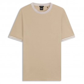Тениска BOSS Tessler 238 10277803 short sleeve T-shirt - Beige (Open Beige) тениска,мъжки,тениски,дамски,тениски,boss,tessler,238,10277803,short,sleeve,t,shirt,beige,(open,beige)