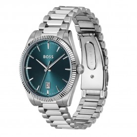 Часовник BOSS 1514309 40mm watch - Silver (Silver / Silver / Blue) часовник,часовници,boss,1514309,40mm,watch,silver,(silver,silver,blue)