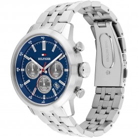 Часовник Tommy hilfiger Kent 43mm watch - Silver (Silver / Navy) часовник,часовници,tommy,hilfiger,kent,43mm,watch,silver,(silver,navy)