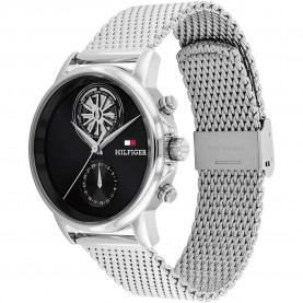 Часовник Tommy hilfiger Stewart 40mm watch - Silver (Silver / Black Skeleton) часовник,часовници,tommy,hilfiger,stewart,40mm,watch,silver,(silver,black,skeleton)