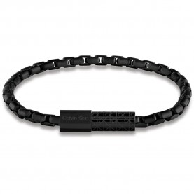 Calvin klein Contoured Barrel bracelet - Silver (Black) бижутерия,calvin,klein,contoured,barrel,bracelet,silver,(black)