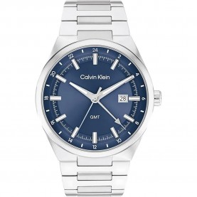 часовник,часовници,calvin,klein,distinguish,gmt,44mm,watch,silver,(silver,blue)