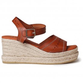 Сандали на платформа Toni pons Haide esparto wedge sandals - Brown (Leather) сандали,на,платформа,дамски,сандали,и,чехли,toni,pons,haide,esparto,wedge,sandals,brown,(leather)