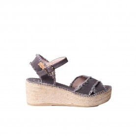 Сандали на платформа Toni pons Irina esparto wedge sandals - Grey (Black) сандали,на,платформа,дамски,сандали,и,чехли,toni,pons,irina,esparto,wedge,sandals,grey,(black)