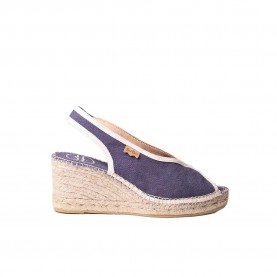Сандали на платформа Toni pons Lauren esparto wedge sandals - Purple (Navy / Ecru) сандали,на,платформа,дамски,сандали,и,чехли,toni,pons,lauren,esparto,wedge,sandals,purple,(navy,ecru)