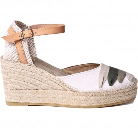 Toni pons Lola-Cm Wedge Espadrilles - White (Khaki) дамски,еспадрили,toni,pons,lola,cm,wedge,espadrilles,white,(khaki)