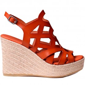Сандали на платформа Toni pons Osor esparto wedge sandals - Orange (Leather) сандали,на,платформа,дамски,сандали,и,чехли,toni,pons,osor,esparto,wedge,sandals,orange,(leather)
