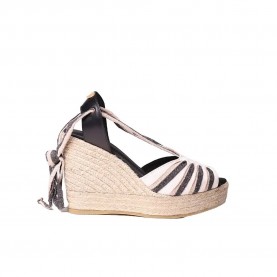 Сандали на платформа Toni pons Pals-Nc esparto wedge sandals - Beige (Ecru / Black) сандали,на,платформа,дамски,сандали,и,чехли,toni,pons,pals,nc,esparto,wedge,sandals,beige,(ecru,black)