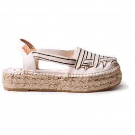 Toni pons Rio-Cc espadrilles - Beige (Ecru / Black) дамски,еспадрили,toni,pons,rio,cc,espadrilles,beige,(ecru,black)