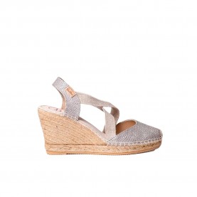 Сандали на платформа Toni pons Silvia-S esparto wedge sandals - Silver (Platinum) сандали,на,платформа,дамски,сандали,и,чехли,toni,pons,silvia,s,esparto,wedge,sandals,silver,(platinum)