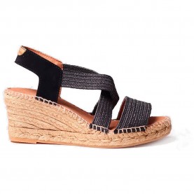 Сандали на платформа Toni pons Susa-Sp esparto wedge sandals - Black (Black) сандали,на,платформа,дамски,сандали,и,чехли,toni,pons,susa,sp,esparto,wedge,sandals,black,(black)
