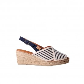Сандали на платформа Toni pons Teia esparto wedge sandals - Beige (Ecru / Navy) сандали,на,платформа,дамски,сандали,и,чехли,toni,pons,teia,esparto,wedge,sandals,beige,(ecru,navy)