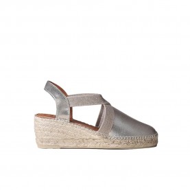 Toni pons Tossa Wedge Espadrilles - Silver (Steel) дамски,еспадрили,toni,pons,tossa,wedge,espadrilles,silver,(steel)