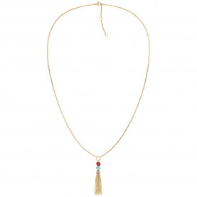 Tommy hilfiger Modern Hippie necklace - Golden (Gold / White / Red / Turquoise) бижутерия,tommy,hilfiger,modern,hippie,necklace,golden,(gold,white,red,turquoise)