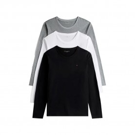 Tommy hilfiger Signature long sleeve base layer - Multicolor (White / Black / Grey Heather) мъжко,бельо,tommy,hilfiger,signature,long,sleeve,base,layer,multicolor,(white,black,grey,heather)