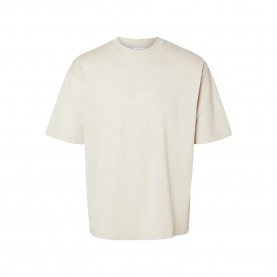 тениска,мъжки,тениски,дамски,тениски,selected,oscar,relax,fit,short,sleeve,t,shirt,refurbished,beige,(oatmeal)