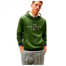 Суичър Tommy hilfiger Logo Graphic hoodie - Green (Mountain Pine) суичър,мъжки,пуловери,tommy,hilfiger,logo,graphic,hoodie,green,(mountain,pine)