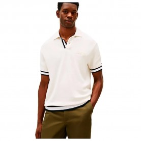 Tommy hilfiger MW0MW41620 short sleeve polo - White (Ivory Petal) дамски,блузи,с,яка,мъжки,блузи,с,яка,tommy,hilfiger,mw0mw41620,short,sleeve,polo,white,(ivory,petal)