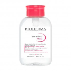 козметика,за,почистване,bioderma,sensibio,h2o,pump,500ml,micellar,water,clear