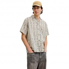 риза,с,къс,ръкав,дамски,ризи,мъжки,ризи,jack,&,jones,bluelyon,print,dobby,short,sleeve,shirt,beige,(moonstruck,realxfit)