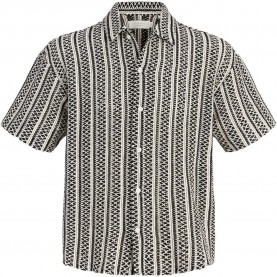 Риза с къс ръкав Jack & jones Cotedazur Bellagio Crochet short sleeve shirt - Grey (Black) риза,с,къс,ръкав,дамски,ризи,мъжки,ризи,jack,&,jones,cotedazur,bellagio,crochet,short,sleeve,shirt,grey,(black)