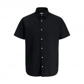 Риза с къс ръкав Jack & jones Ebreeze Linen Blend 12294285 short sleeve shirt - Black (Black) риза,с,къс,ръкав,дамски,ризи,мъжки,ризи,jack,&,jones,ebreeze,linen,blend,12294285,short,sleeve,shirt,black,(black)