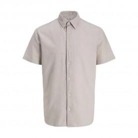 Риза с къс ръкав Jack & jones Ebreeze Linen Blend 12294285 short sleeve shirt - Beige (String) риза,с,къс,ръкав,дамски,ризи,мъжки,ризи,jack,&,jones,ebreeze,linen,blend,12294285,short,sleeve,shirt,beige,(string)