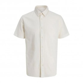 Риза с къс ръкав Jack & jones Ebreeze Linen Blend 12294285 short sleeve shirt - White (White) риза,с,къс,ръкав,дамски,ризи,мъжки,ризи,jack,&,jones,ebreeze,linen,blend,12294285,short,sleeve,shirt,white,(white)