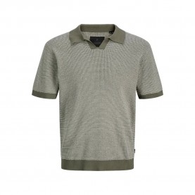 Jack & jones Hudson Knit Split short sleeve polo - Green (Smokey Olive / Twist) дамски,блузи,с,яка,мъжки,блузи,с,яка,jack,&,jones,hudson,knit,split,short,sleeve,polo,green,(smokey,olive,twist)