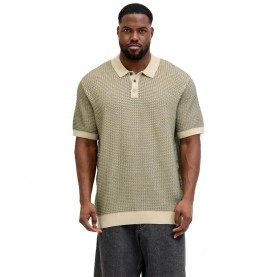 Jack & jones Kingsley Knit short sleeve polo - Beige (Martini Olive) дамски,блузи,с,яка,мъжки,блузи,с,яка,jack,&,jones,kingsley,knit,short,sleeve,polo,beige,(martini,olive)