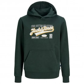 Суичър Jack & jones Logo 2Col hoodie - Green (Scarab) суичър,детски,блузи,jack,&,jones,logo,2col,hoodie,green,(scarab)