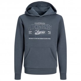 Суичър Jack & jones Logo 2Col hoodie - Grey (Turbulence) суичър,детски,блузи,jack,&,jones,logo,2col,hoodie,grey,(turbulence)