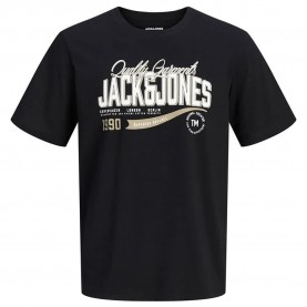 Тениска Jack & jones Logo short sleeve T-shirt - Black (Black) тениска,мъжки,тениски,дамски,тениски,jack,&,jones,logo,short,sleeve,t,shirt,black,(black)
