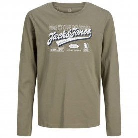 Тениска Jack & jones Logo long sleeve T-shirt - Green (Vetiver) тениска,мъжки,тениски,дамски,тениски,jack,&,jones,logo,long,sleeve,t,shirt,green,(vetiver)