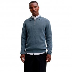 блуза,мъжки,пуловери,дамски,пуловери,jack,&,jones,milano,stitch,half,zip,sweater,blue,(turbulence,melange)