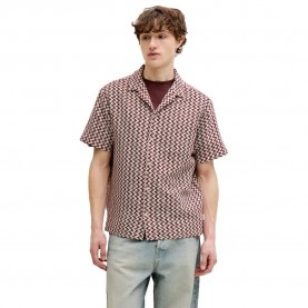 Риза с къс ръкав Jack & jones Montauk Crochet short sleeve shirt - White (Cabernet) риза,с,къс,ръкав,дамски,ризи,мъжки,ризи,jack,&,jones,montauk,crochet,short,sleeve,shirt,white,(cabernet)