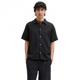 Риза с къс ръкав Jack & jones Montauk Wavy Texture short sleeve shirt - Black (Black) риза,с,къс,ръкав,дамски,ризи,мъжки,ризи,jack,&,jones,montauk,wavy,texture,short,sleeve,shirt,black,(black)