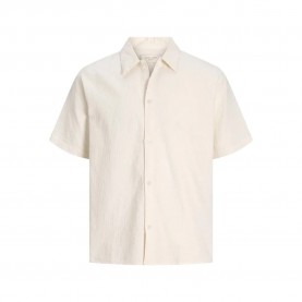 Риза с къс ръкав Jack & jones Montauk Wavy Texture short sleeve shirt - Beige (Cloud Dancer) риза,с,къс,ръкав,дамски,ризи,мъжки,ризи,jack,&,jones,montauk,wavy,texture,short,sleeve,shirt,beige,(cloud,dancer)
